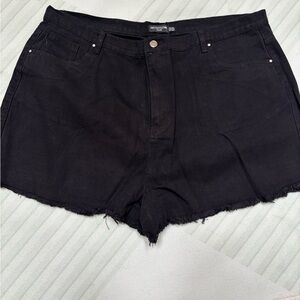 Women's Black Denim Shorts